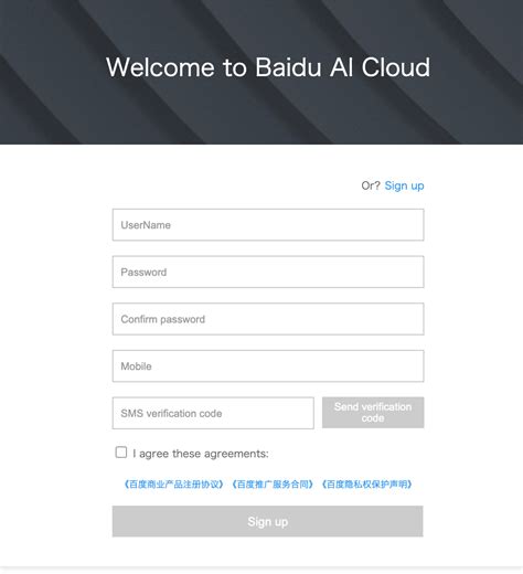 baidu ai cloud register.